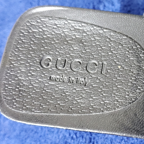 Gucci Canvas Horsebit Mules Black Kitten Heels Size 8.5 Vintage - Picture 9 of 11